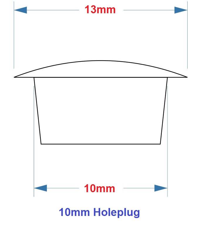 Hole Blanking Plug 10mm 