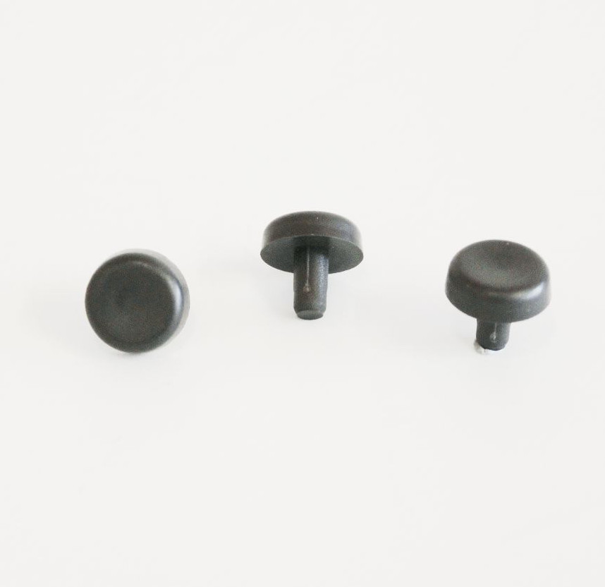 Button Glide 15mm Diameter x 5mm Height Black Plastic