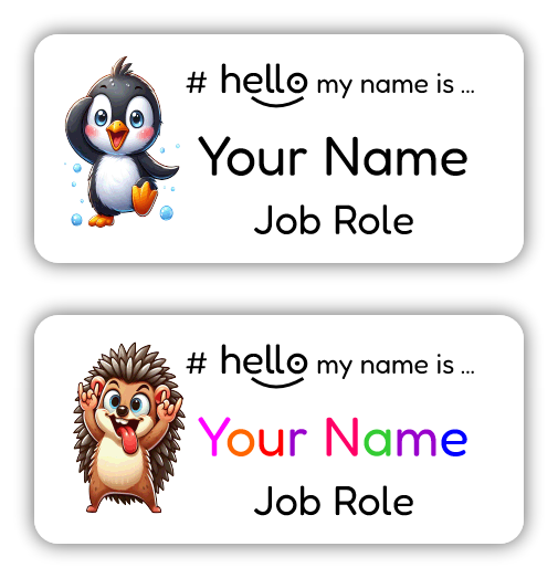 hello name badge animal
