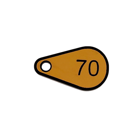 Key number tag yellow