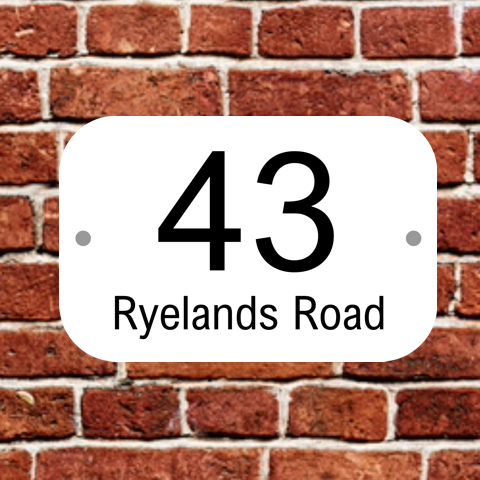 House number plaque