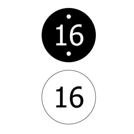 Table number discs