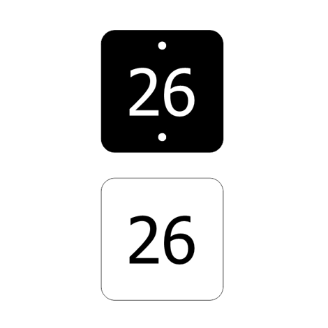 Table number plaque