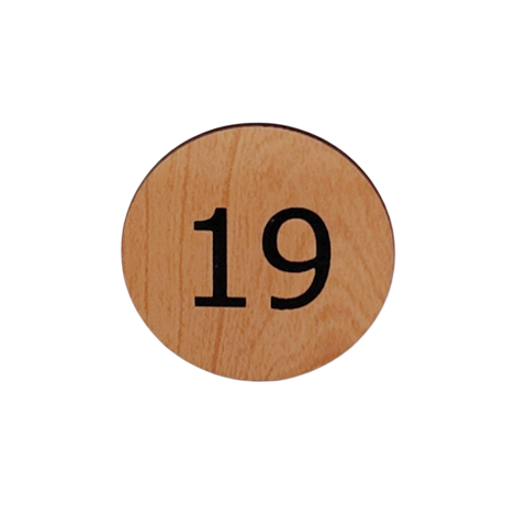table number wood effect