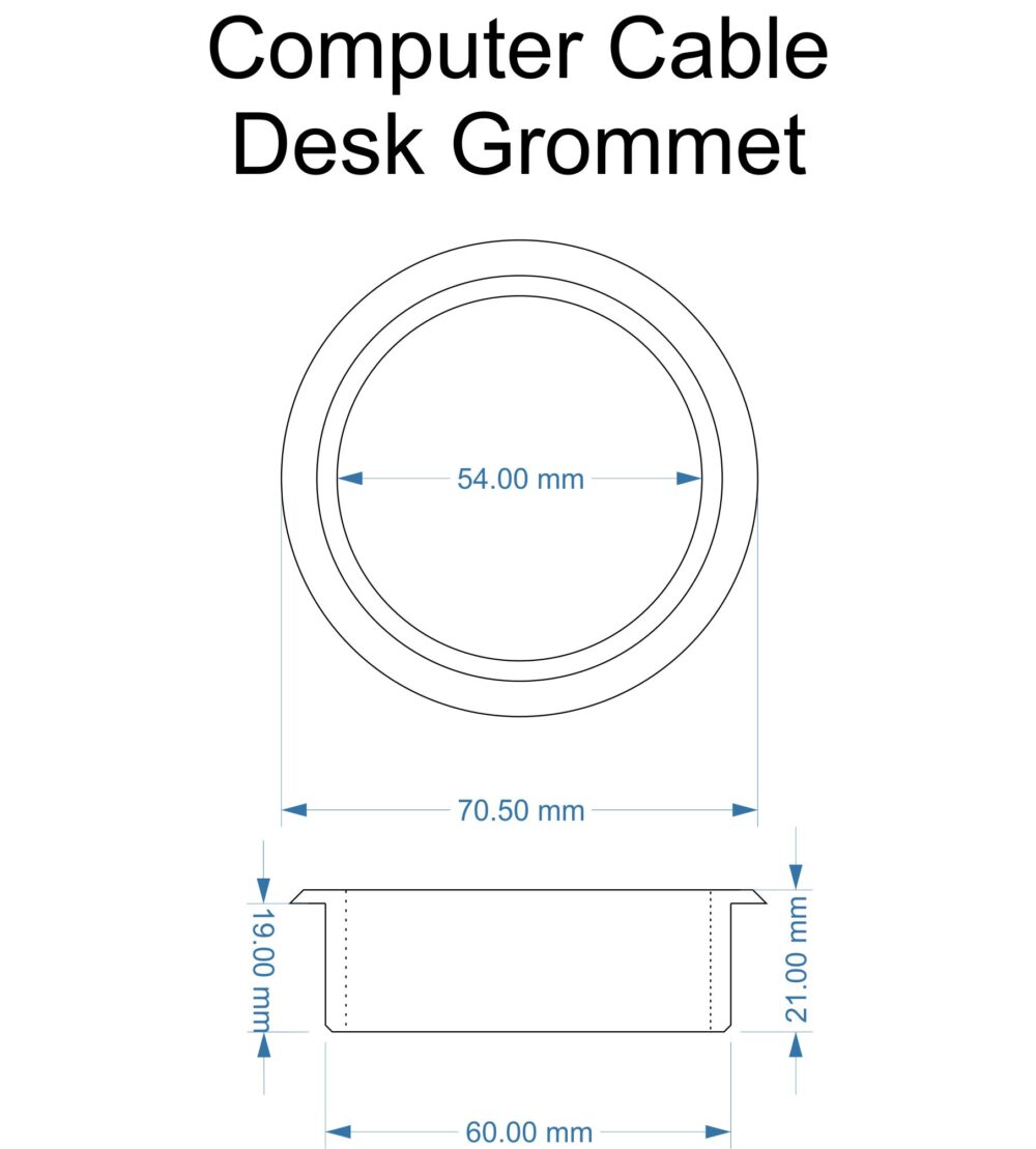 Computer cable desk tidy dimensions