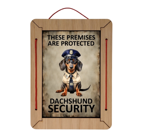 dachshund metal sign framed