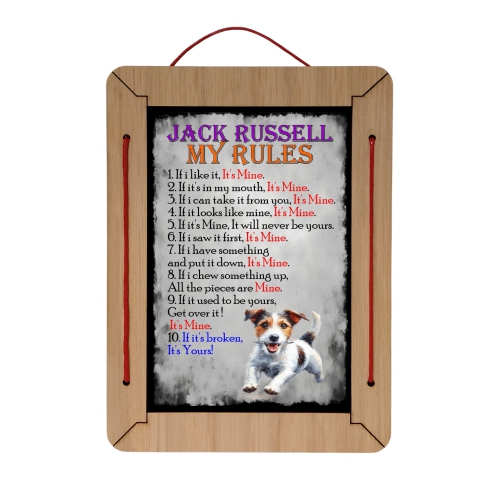 jack russell rules sign