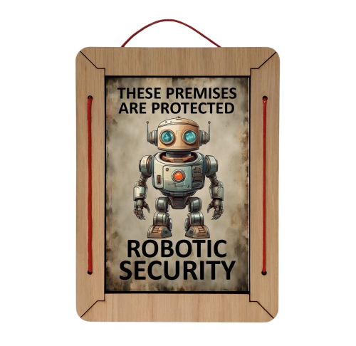 robotic security sign