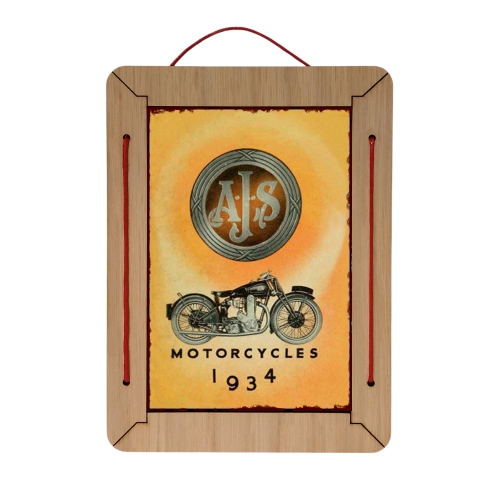 ajs 1934 metal sign